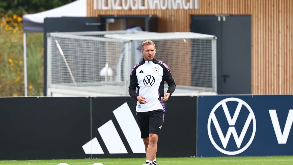 Im DFB-Stammquartier bereitet Julian Nagelsmann die Nationalspieler auf die WM-Quali-Spiele vor. Im DFB-Stammquartier bereitet Julian Nagelsmann die Nationalspieler auf die WM-Quali-Spiele vor.