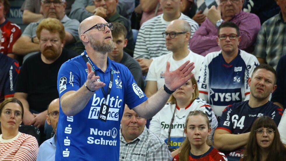 Trainer Ales Pajovic von der SG Flensburg-Handewitt. Trainer Ales Pajovic von der SG Flensburg-Handewitt.