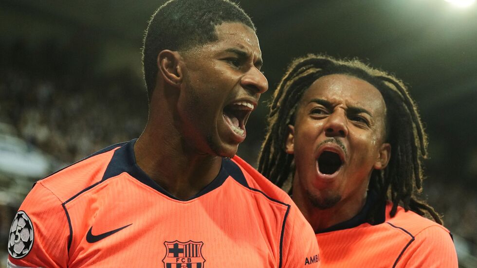 Marcus Rashford (links) traf doppelt für den FC Barcelona Marcus Rashford (links) traf doppelt für den FC Barcelona