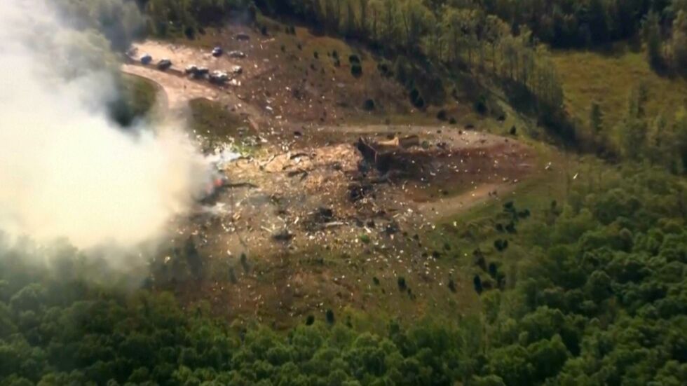 Vom Gebäude war nach der Explosion nichts mehr übrig.  Vom Gebäude war nach der Explosion nichts mehr übrig.