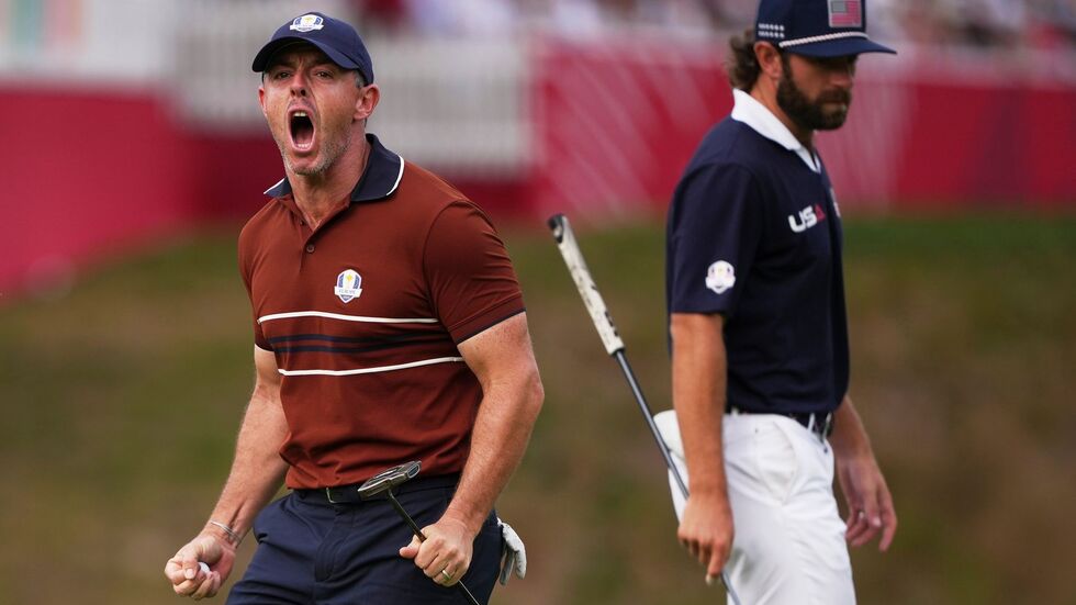 Rory McIlroy und das europäische Team haben beim Ryder Cup viel mehr zu bejubeln als die Gastgeber. Rory McIlroy und das europäische Team haben beim Ryder Cup viel mehr zu bejubeln als die Gastgeber.