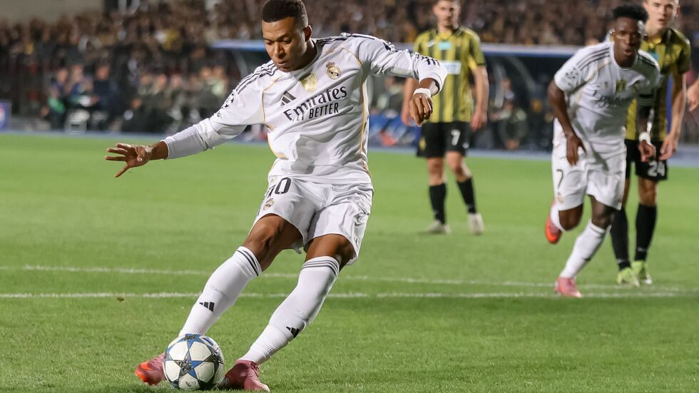 Kylian Mbappe trifft für Real Madrid nach Belieben.  Kylian Mbappe trifft für Real Madrid nach Belieben.