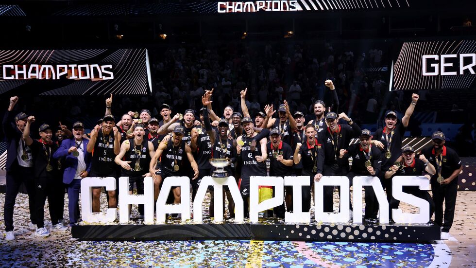 Deutschland feiert den EM-Triumph in Riga. Deutschland feiert den EM-Triumph in Riga.