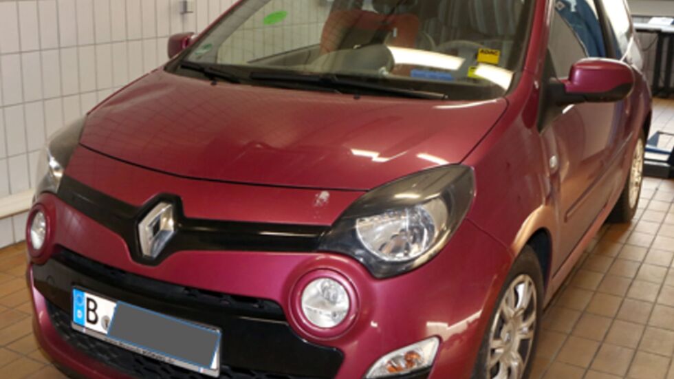 Das von Polizei und Staatsanwaltschaft Berlin zur Verfügung gestellte Handout zeigt einen Renault Twingo, der eine Rolle spielt im Fall Rebecca. (Archivbild) Das von Polizei und Staatsanwaltschaft Berlin zur Verfügung gestellte Handout zeigt einen Renault Twingo, der eine Rolle spielt im Fall Rebecca. (Archivbild)