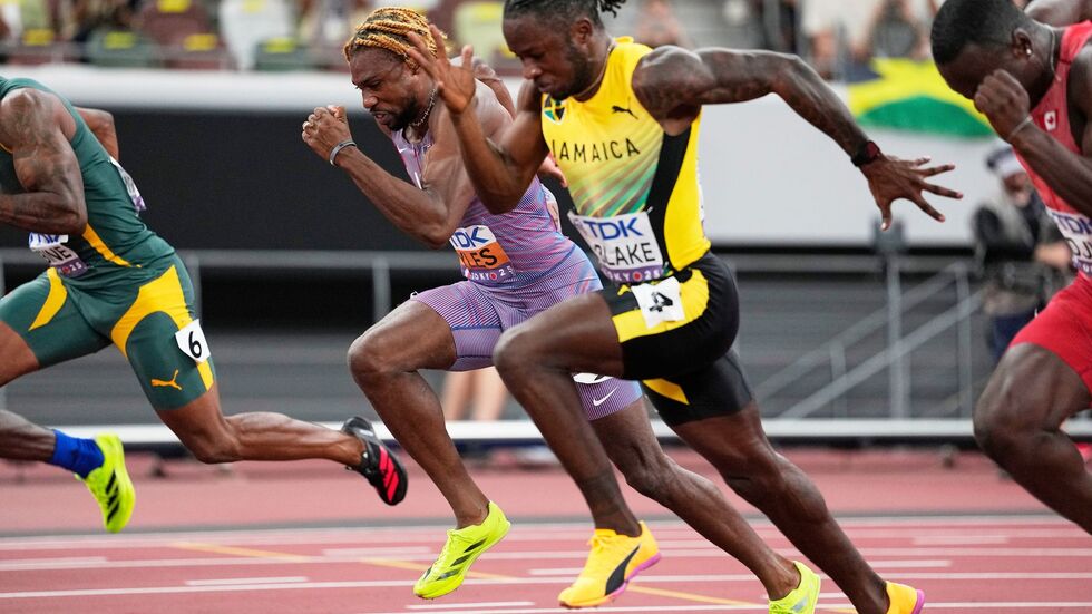 Wieder schnell, aber nicht der Beste: Olympiasieger Noah Lyles (m). Wieder schnell, aber nicht der Beste: Olympiasieger Noah Lyles (m).