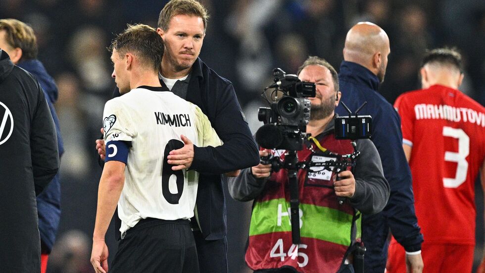 Nagelsmann und Kimmich sind nach dem Spiel gegen Luxemburg zufrieden.  Nagelsmann und Kimmich sind nach dem Spiel gegen Luxemburg zufrieden.