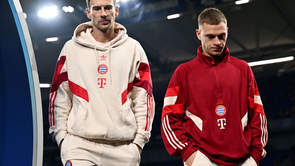 Seit Jahren vereint: Leon Goretzka (l) und Joshua Kimmich stehen gegen Bremen jeweils vor dem 300. Bundesligaspiel. Seit Jahren vereint: Leon Goretzka (l) und Joshua Kimmich stehen gegen Bremen jeweils vor dem 300. Bundesligaspiel.