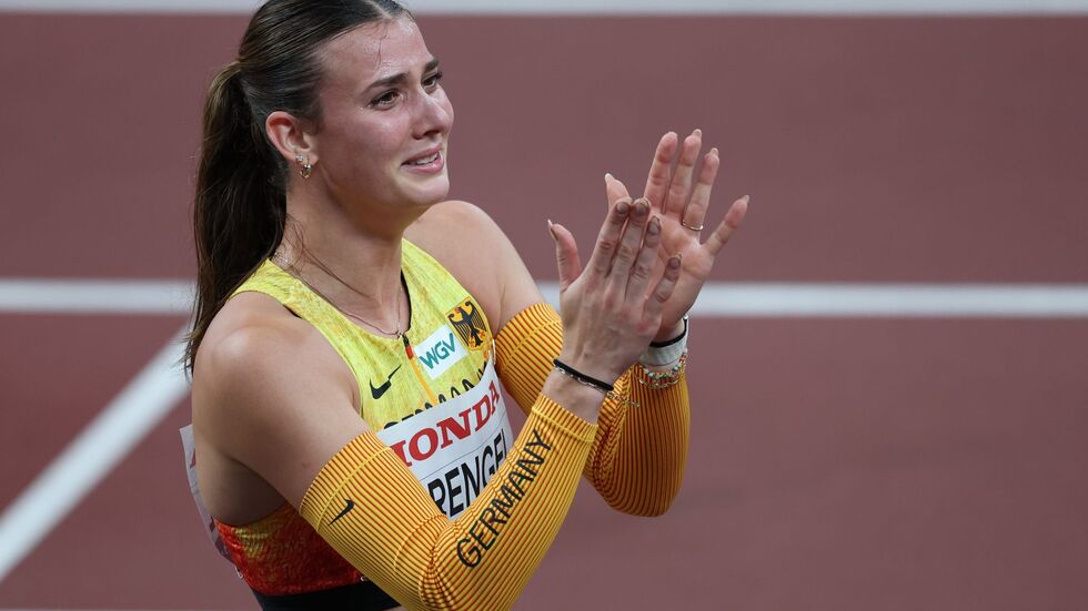 Siebenkämpferin Sandrina Sprengel überraschte. Siebenkämpferin Sandrina Sprengel überraschte.