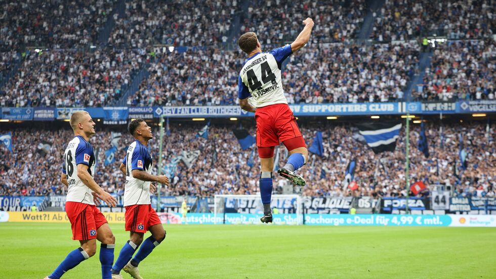 Der HSV durfte endlich über ein Tor in der Bundesliga jubeln Der HSV durfte endlich über ein Tor in der Bundesliga jubeln