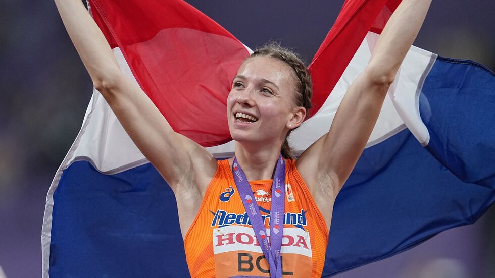 Wieder Weltmeisterin: Femke Bol aus den Niederlanden. Wieder Weltmeisterin: Femke Bol aus den Niederlanden.