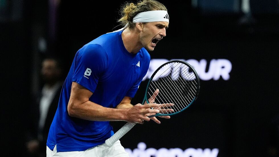 Alexander Zverev verzweifelte am zweiten Tag beim Laver Cup am Australier Alex de Minaur. Alexander Zverev verzweifelte am zweiten Tag beim Laver Cup am Australier Alex de Minaur.