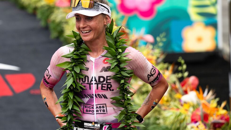 Erschöpft, aber glücklich: Laura Philipp holte sich Platz drei auf Hawaii. Erschöpft, aber glücklich: Laura Philipp holte sich Platz drei auf Hawaii.