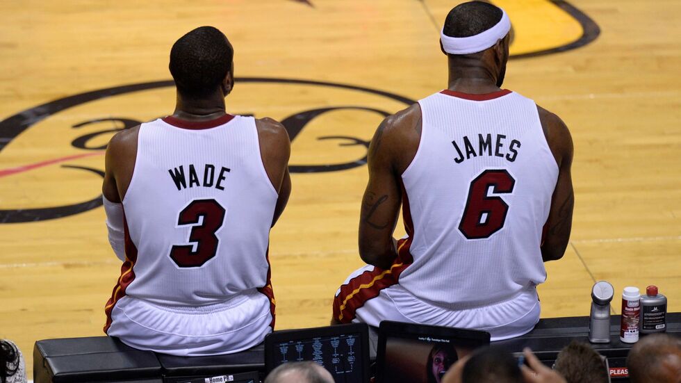 Wade und James gewannen mit Miami gemeinsam zwei Titel. Wade und James gewannen mit Miami gemeinsam zwei Titel.