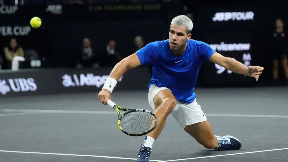 Carlos Alcaraz war gegen den US-Amerikaner Taylor Fritz chancenlos. Carlos Alcaraz war gegen den US-Amerikaner Taylor Fritz chancenlos.