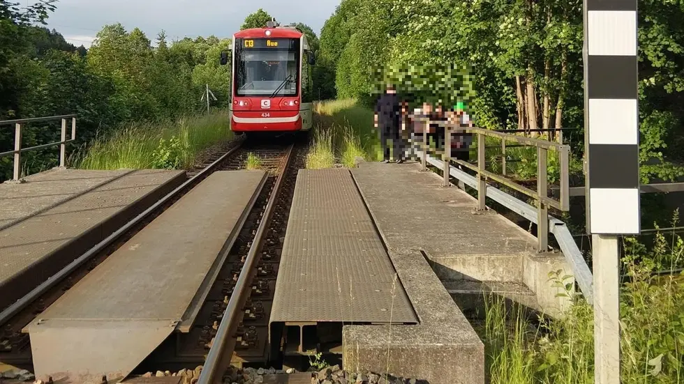 Drei elfjährige Mädchen waren mit Inlinern auf dieser schmalen Bahnbrücke zwischen Dittersdorf und Burkhardtsdorf unterwegs. Eine Lokführerin verhinderte Schlimmeres.
Drei elfjährige Mädchen waren mit Inlinern auf dieser schmalen Bahnbrücke zwischen Dittersdorf und Burkhardtsdorf unterwegs. Eine Lokführerin verhinderte Schlimmeres.