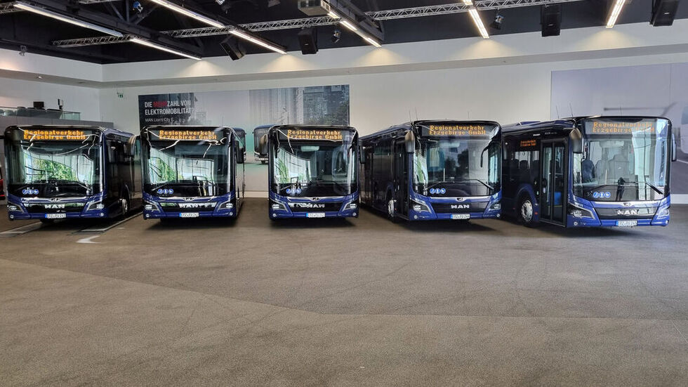 Die neuen Busse der Regionalverkehr Erzgebirge. Die neuen Busse der Regionalverkehr Erzgebirge.