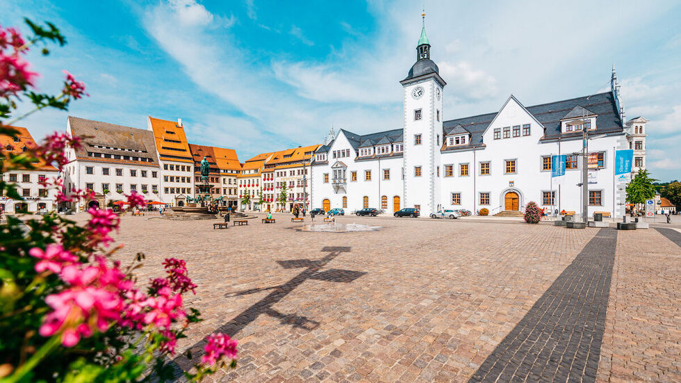 Der Obermarkt in Freiberg.