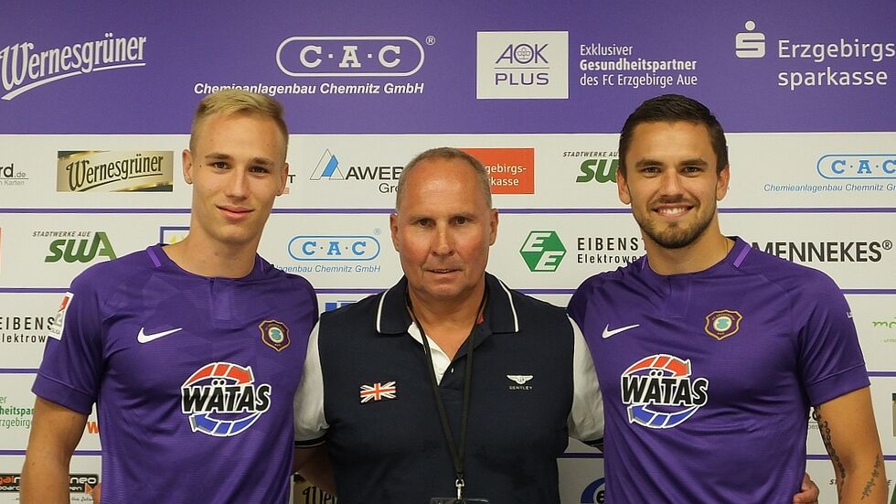 Florian Krüger und Pascal Testroet verstärken die Offensivabteilung der Veilchen.