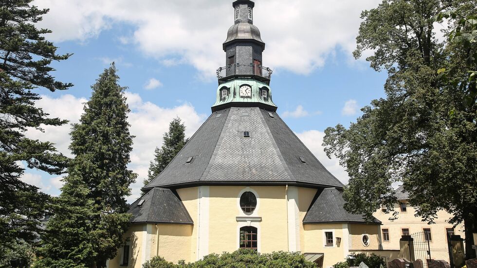 Die Bergkirche in Seiffen.