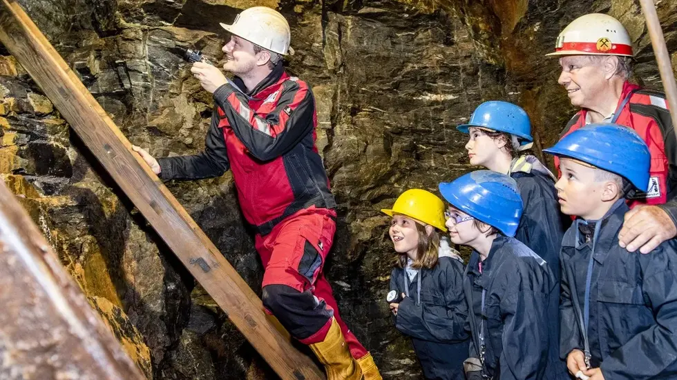 Bei einer Führung im Besucherbergwerk Zinngrube Ehrenfriedersdorf.