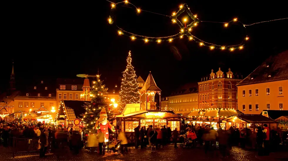 Der Weihnachtsmarkt in Annaberg-Buchholz. Der Weihnachtsmarkt in Annaberg-Buchholz.