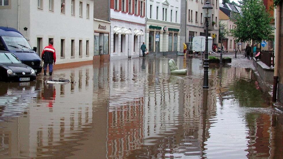 2002 war die Innenstadt von Olbernhau überflutet worden. 