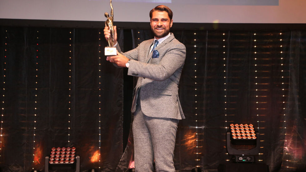 Max Jankowsky, Geschäftsführer GL Gießerei Lößnitz, bei der Preisverleihung.