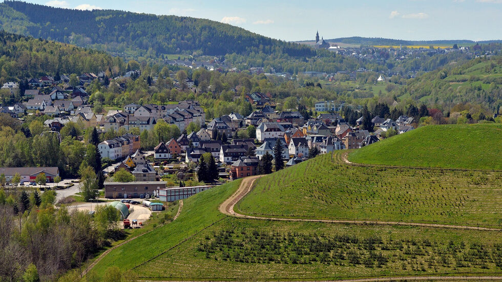 Blick auf Bad Schlema.