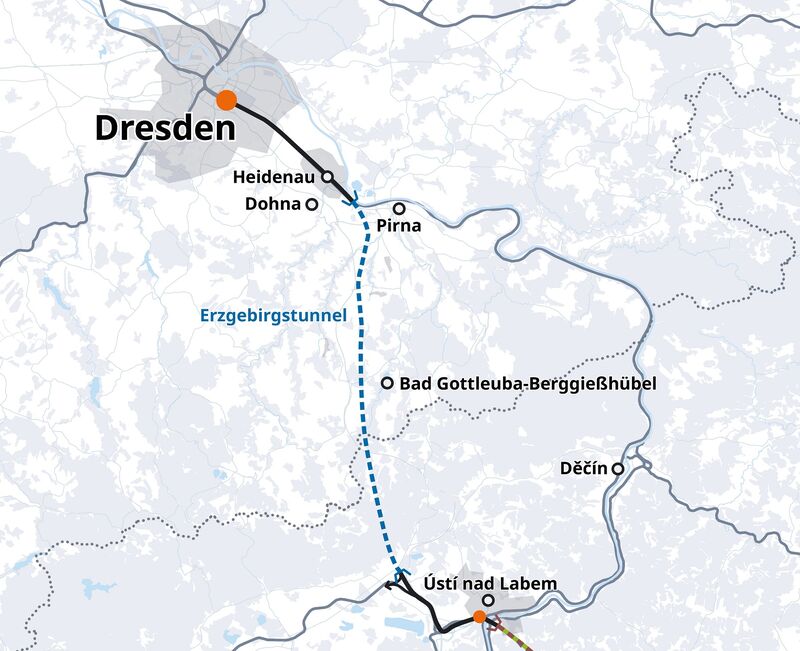 So soll die Strecke mit dem Tunnel verlaufen