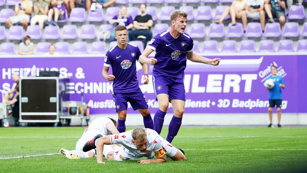 Christoph Daferner trifft im Testspiel gegen Union Berlin. Christoph Daferner trifft im Testspiel gegen Union Berlin.