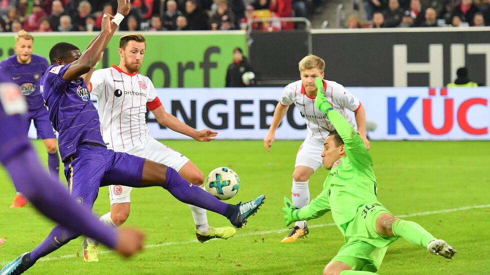 Der Treffer von Winter-Neuzugang Ridge Munsy war zu wenig - Aue verliert mit 1:2 (Foto: (c) imago/Nordphoto)