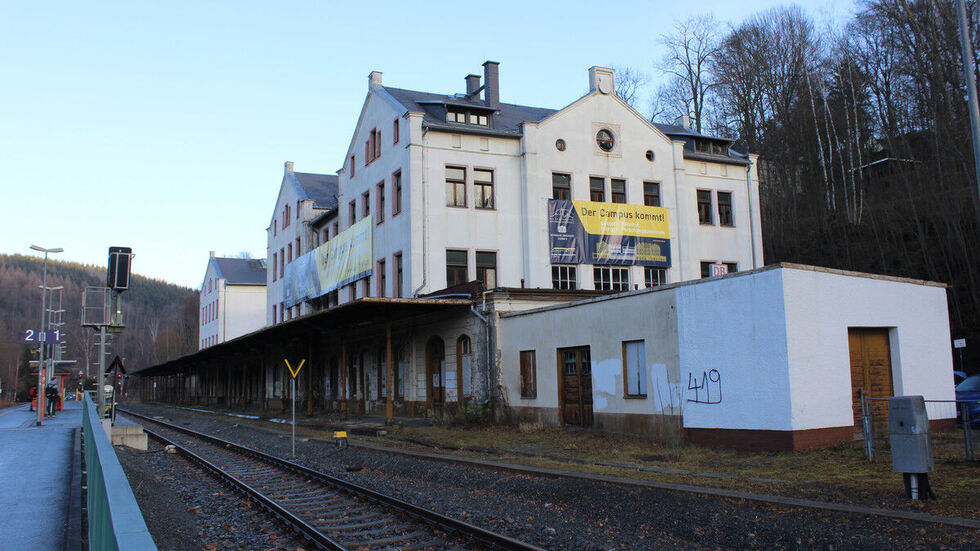 Aus dem Unteren Bahnhof in Annaberg soll ein moderner Campus werden. © Sindy Einhorn Aus dem Unteren Bahnhof in Annaberg soll ein moderner Campus werden. © Sindy Einhorn
