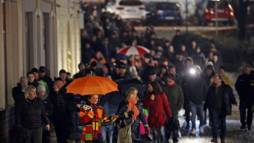 Montagabend in Hohenstein-Ernstthal. Montagabend in Hohenstein-Ernstthal.
