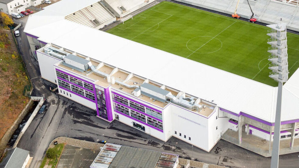 Das neue Stadion von oben