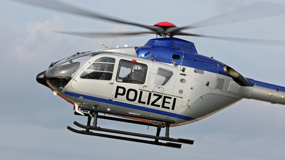 Auch ein Polizeihubschrauber kam bei der Suche nach dem verirrten Polen zum Einsatz.