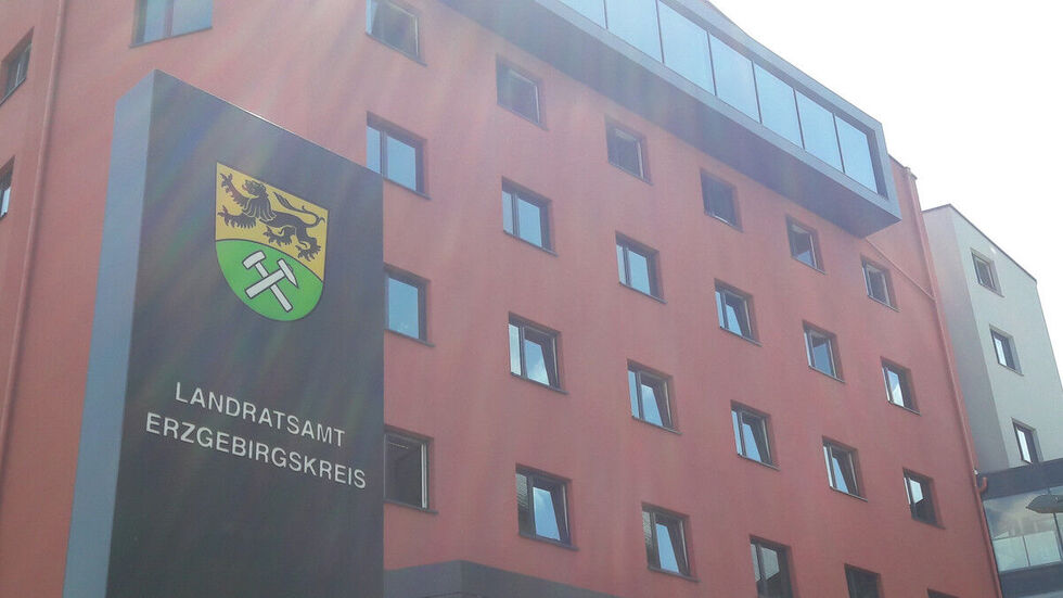 Das Landratsamt des Erzgebirgskreises in Annaberg-Buchholz.