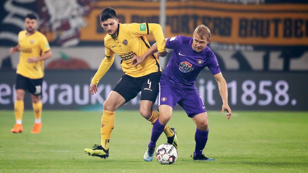 Das Sachsenderby zwischen Dynamo Dresden und Erzgebirge Aue endet 1:1.